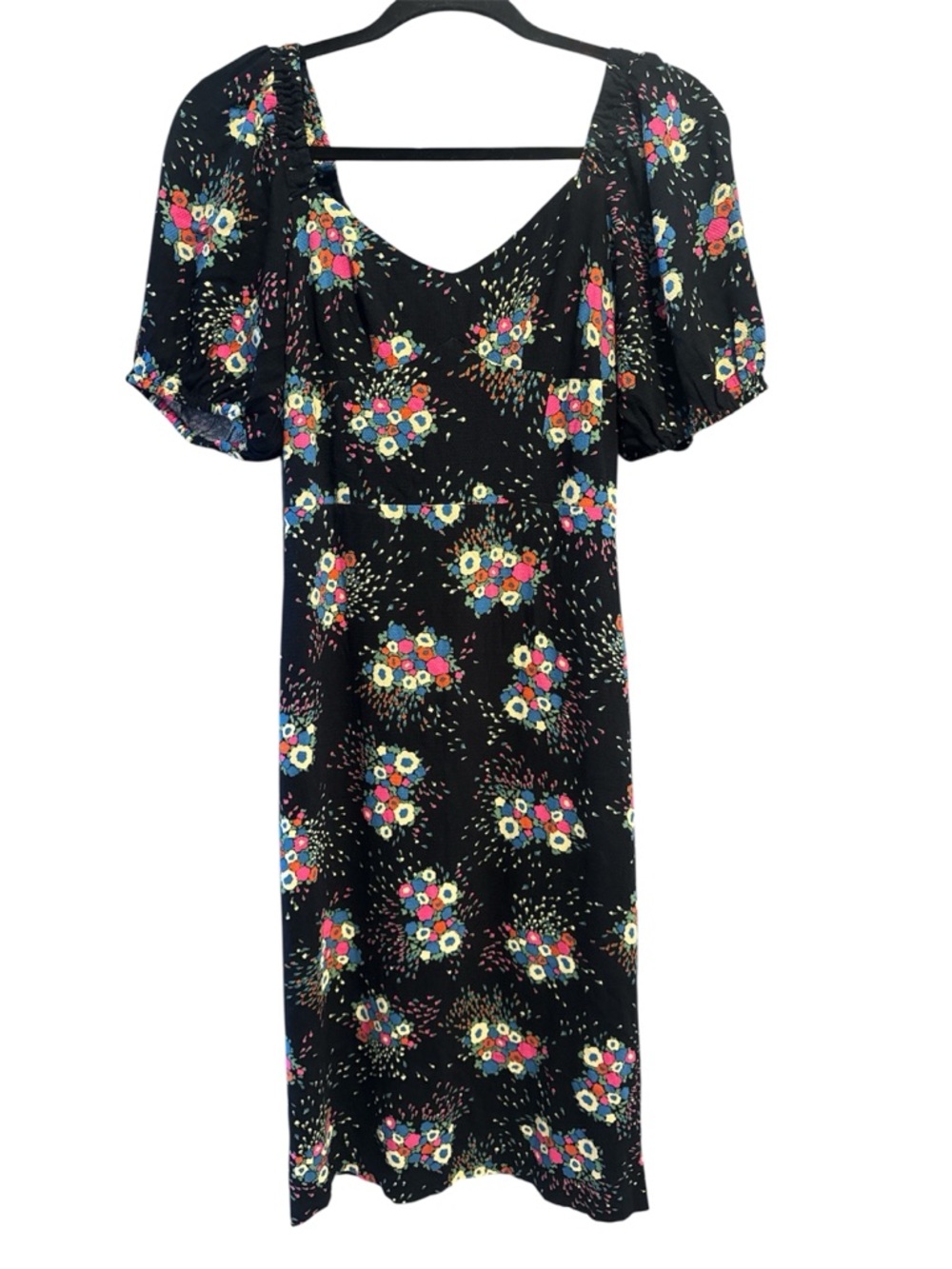 Anthropologie Francie floral velvet dress Sz 2